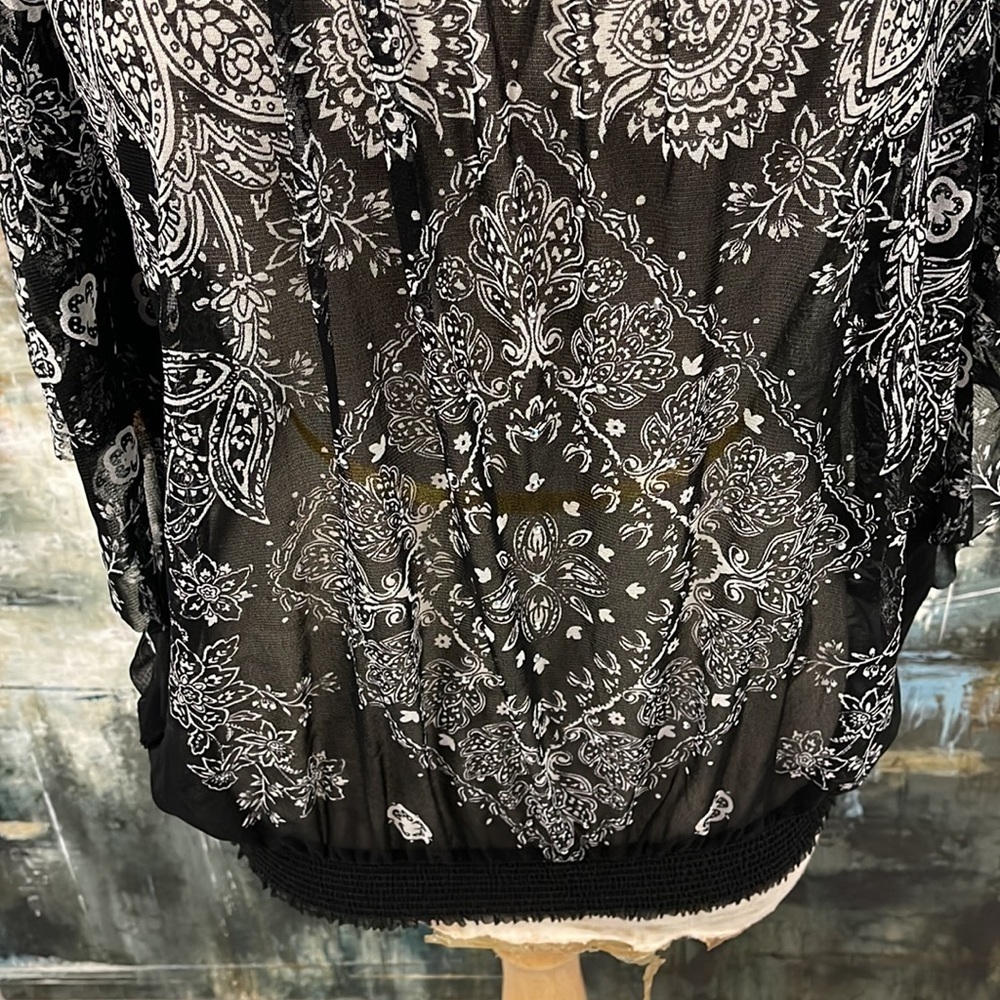 INC International Concepts Sheer Blouse - Picture 2 of 3